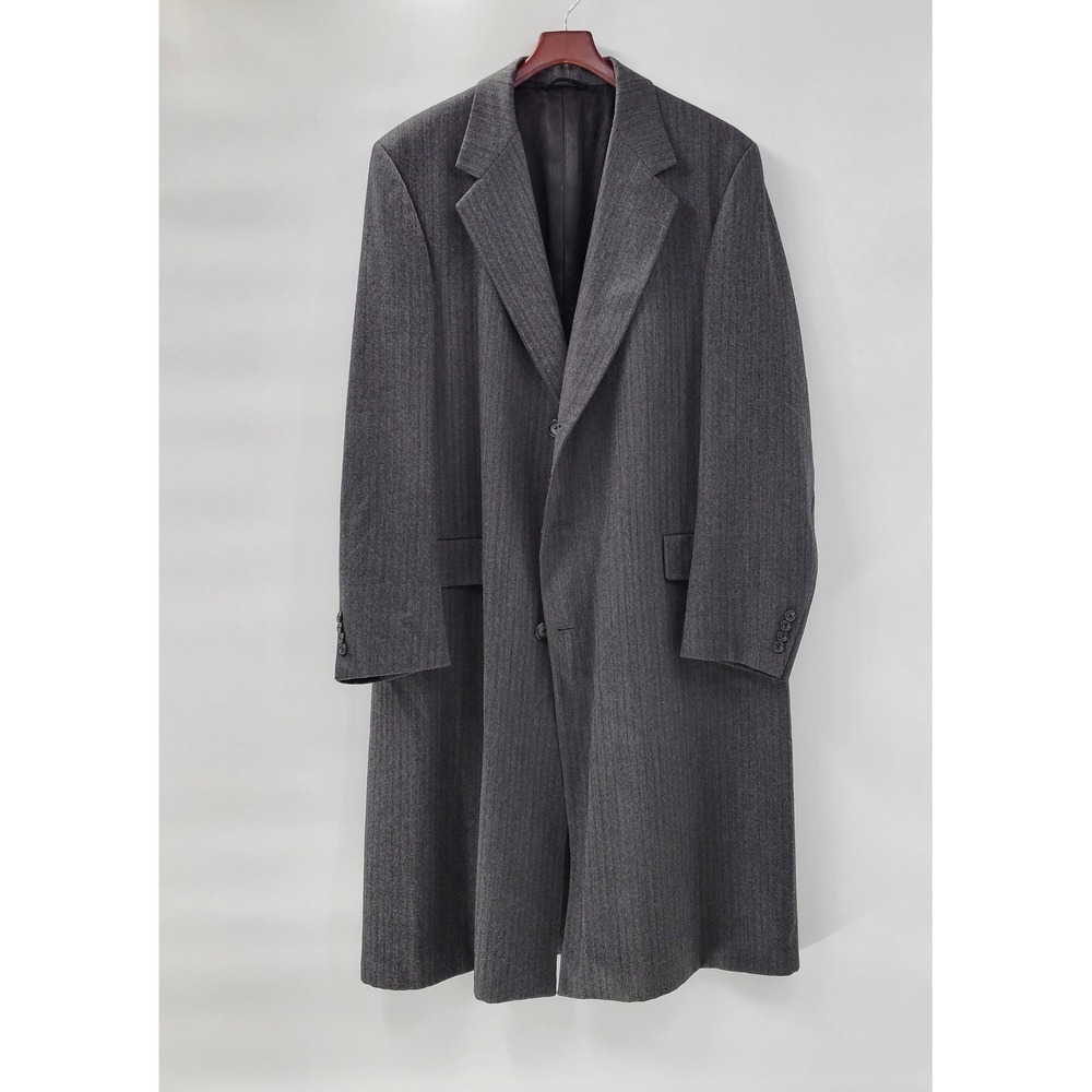 Hart Schaffner Marx Walkers Mourning Dress Coat 50" Gray Herringbone Union Made